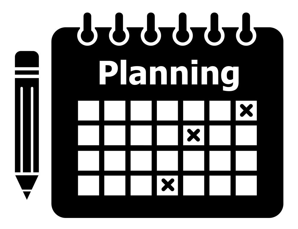 Planning icon, simple style