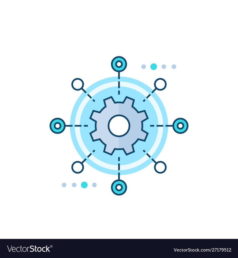 software testing automation vector icon