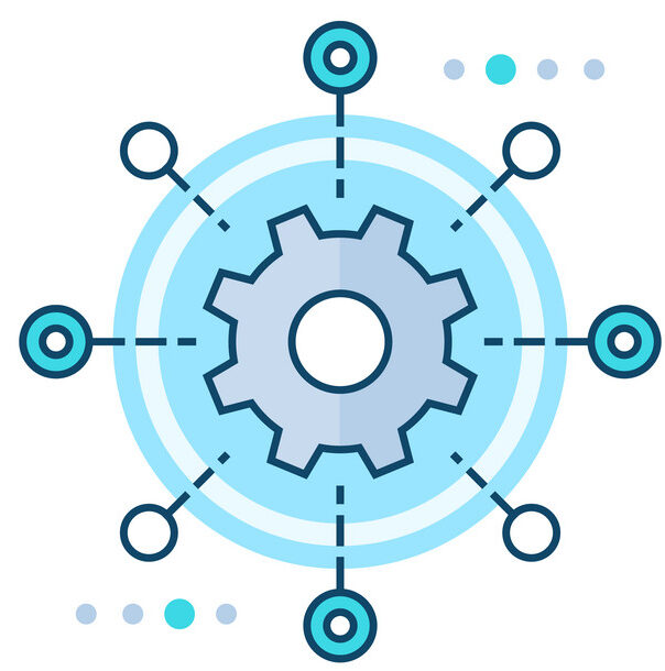 software testing automation vector icon